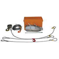 Tirfor&reg; Wire Rope Hoist TU32 Rescue Kit, 5/8" Wire Diameter, 8000  lbs. (4 tons) Capacity Fastek