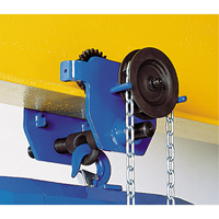 Chariot &agrave; avanc&eacute;e par chaîne Corso, 2000 lb (1 tonne) Capacit&eacute;, 2-1/3" - 8-2/3" Fastek