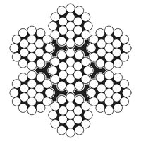 Wire Rope Cable, 100' (30.5 m) x 3/32", 1000 lbs. (0.5 tons), Galvanized Fastek