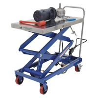 Pneumatic Hydraulic Scissor Lift Table, Steel, 35-1/2" L x 20" W, 800 lbs. Cap. Fastek