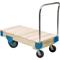 Platform Trucks - All Wood Deck Platform Trucks, 48" L x 24" W, 3000 lbs. Capacity, Nylon Casters Fastek