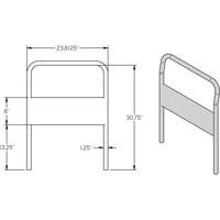 24" Chrome Handle for Platform Truck Fastek