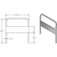 30" Chrome Handle for Platform Truck Fastek