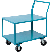 Heavy-Duty Low Profile Shop Carts, 2 Tiers, 18" W x 30" D x 41" H, 2400 lbs. Cap. Fastek