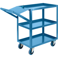 Order Picking Carts, 36" H x 18" W x 46" D, 3 Shelves, 1200 lbs. Capacity Fastek