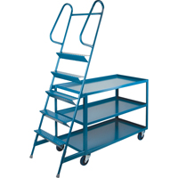 Stock Picking Carts, Steel, 24" W x 64" D, 3 Shelves, 1200 lbs. Capacity Fastek