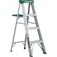 Commercial Duty Stepladders (2400 Series), 4', Aluminum, 225 lbs. Capacity, Type 2 Fastek