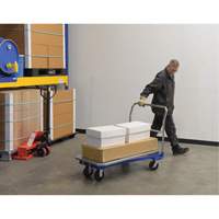 Platform Cart, 48" L x 24" W, 1500 lbs. Capacity, Mold-on Rubber Casters Fastek
