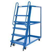 Stock Picking Cart, Steel, 27-7/8" W x 56-1/8" D, 3 Shelves, 1000 lbs. Capacity Fastek