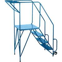 Mechanics/Maintenance Rolling Ladder, Steel, 4 Steps, 38" Platform Height Fastek
