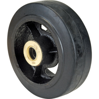 Rubber Wheels, 6" (152 mm) Dia. x 2" (51 mm) W, 550 lbs. (249 kg.) Capacity Fastek