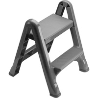 Folding Step Stool, 2 Steps, 19-1/2" x 20-1/2" x 22-3/4" High Fastek