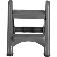 Folding Step Stool, 2 Steps, 19-1/2" x 20-1/2" x 22-3/4" High Fastek