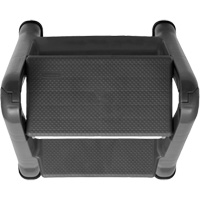 Folding Step Stool, 2 Steps, 19-1/2" x 20-1/2" x 22-3/4" High Fastek