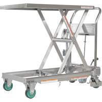 Hydraulic Scissor Lift Table, 31-1/2" L x 19-1/2" W, Stainless Steel, 550 lbs. Capacity MK812 | Fastek