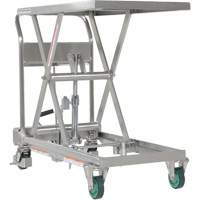Hydraulic Scissor Lift Table, 31-1/2" L x 19-1/2" W, Stainless Steel, 550 lbs. Capacity MK812 | Fastek