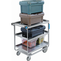 Heavy-Duty U Frame Carts, 3 Tiers, 19" W x 34-1/2" H x 33" D, 700 lbs. Capacity Fastek