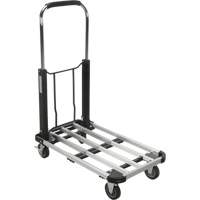 Foldable Platform Trucks, Aluminum, 300 lbs., 28" L x 16" W, 32" High Fastek