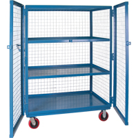 Wire Mesh Truck, 3 Tiers, 51" L x 32" W x 62.5" H, 2400 lbs. Cap. Fastek
