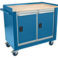 Industrial Duty Mobile Service Benches, Wood Surface ML325 | Fastek