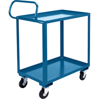 Ergonomic Shelf Truck, 800 lbs. Capacity, Steel, 26" W x 37" H x 38" D, Lip Up Fastek