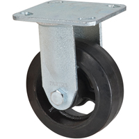 Mold-on Caster, Rigid, 5" (127 mm), Rubber, 440 lbs. (199 kg.) Fastek
