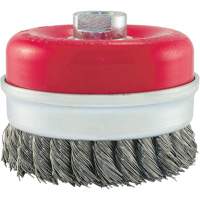 Knot Banded Cup Brush, 4" Dia. x 5/8"-11 Arbor Fastek