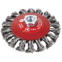 BK520T Knot-Twisted Conical Bevel Brush, 5" Dia., 5/8-11 Arbor Fastek