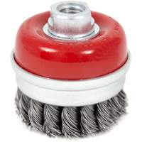 High-Performance Knot Banded Cup Brush, 3" Dia. x 5/8"-11 Arbor Fastek