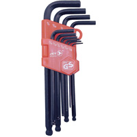 JBHK-10 Long Arm Hex Key Set, 10 Pcs., Imperial Fastek
