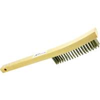 Brosse m&eacute;tallique &agrave; poils longs &agrave; quatre rang&eacute;es et manche long 4LHSS, Acier inoxydable, 4 x 19 rangs de fils, Longueur 13-3/4" Fastek
