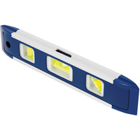 Torpedo Level, 9" L, Aluminum, 3 Vials, Magnetic Fastek
