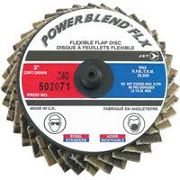 Powerblend FLX Roll-on Flap Disc, 3" x Type R, Z40 Grit, Zirconia Alumina Fastek