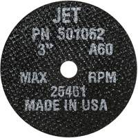 Meule &agrave; tronçonner POWERPLUS, 3" x 1/16", Arbre de 3/8", Type 1, 25 100 Tr/min Fastek