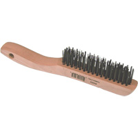 Brosse m&eacute;tallique &agrave; fils courts, Acier, 4 x 16 rangs de fils, Longueur 10" Fastek