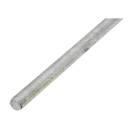 Threaded Rod, 1/4"-20, 36" L, Galvanized, Grade 2 Grade Fastek