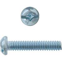 Round Square/Slot HD Machine Screws, #6 x 3" L, Zinc Plated Fastek