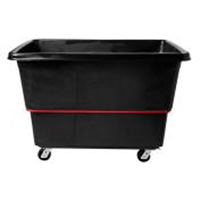 Chariot utilitaire &agrave; usage intensif, Plastique recycl&eacute; noir, 59"/34-5/8" lo x 34"/59-1/64" la x 42-1/16"/42-7/8" h, Volume 27 pi³, Capacit&eacute; 1200 lb Fastek