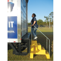 Industrial Step Stool, 4 Steps, 43" x 22-1/2" x 66" High Fastek