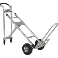 Three-Position Spartan III Convertible Hand Truck, Aluminum, 750 lbs. Capacity Fastek