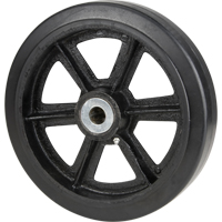 Mold-On Rubber Wheels, 8" (203.2 mm) Dia. x 2" (50.8 mm) W, 600 lbs. (272.155 kg.) Capacity Fastek