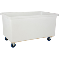 Straight Wall Box Truck, White Polyethylene, 57" L x 34" W x 33" H, 22 cu. ft. Volume, 600 lbs. Capacity Fastek