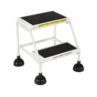 &eacute;chelles Stop-Step, 2 marches, Largeur de la marche 16", Hauteur de la plateforme 18-9/16", Acier Fastek