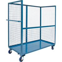 Wire Mesh Stock Truck, Steel, 24" x 55" x 36", 1200 lbs. Capacity Fastek