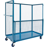 Wire Mesh Stock Truck, Steel, 24" x 55" x 36", 1200 lbs. Capacity Fastek