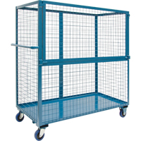 Wire Mesh Stock Truck, Steel, 24" x 55" x 36", 1200 lbs. Capacity Fastek