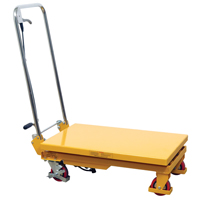 Hydraulic Scissor Lift Table, 17.75" L x 27.5" W/27-1/2" L x 17-3/4" W, Steel, 330 lbs. Capacity Fastek