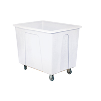 Box Truck, White Polyethylene, 46" L x 34" W x 40" H, 25 cu. Ft. Volume, 600 lbs. Capacity Fastek