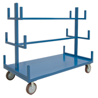 Mobile Pipe & Bar Rack, Steel, 48" W x 36" D x 60" H, 3000 lbs. Capacity Fastek