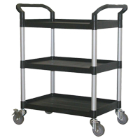 Utility Cart, 3 Tiers, 33-1/2" x 39-3/8" x 19", 300 lbs Capacity Fastek